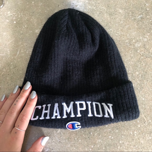 SOLD Champion black beanie - Picture 1 of 2